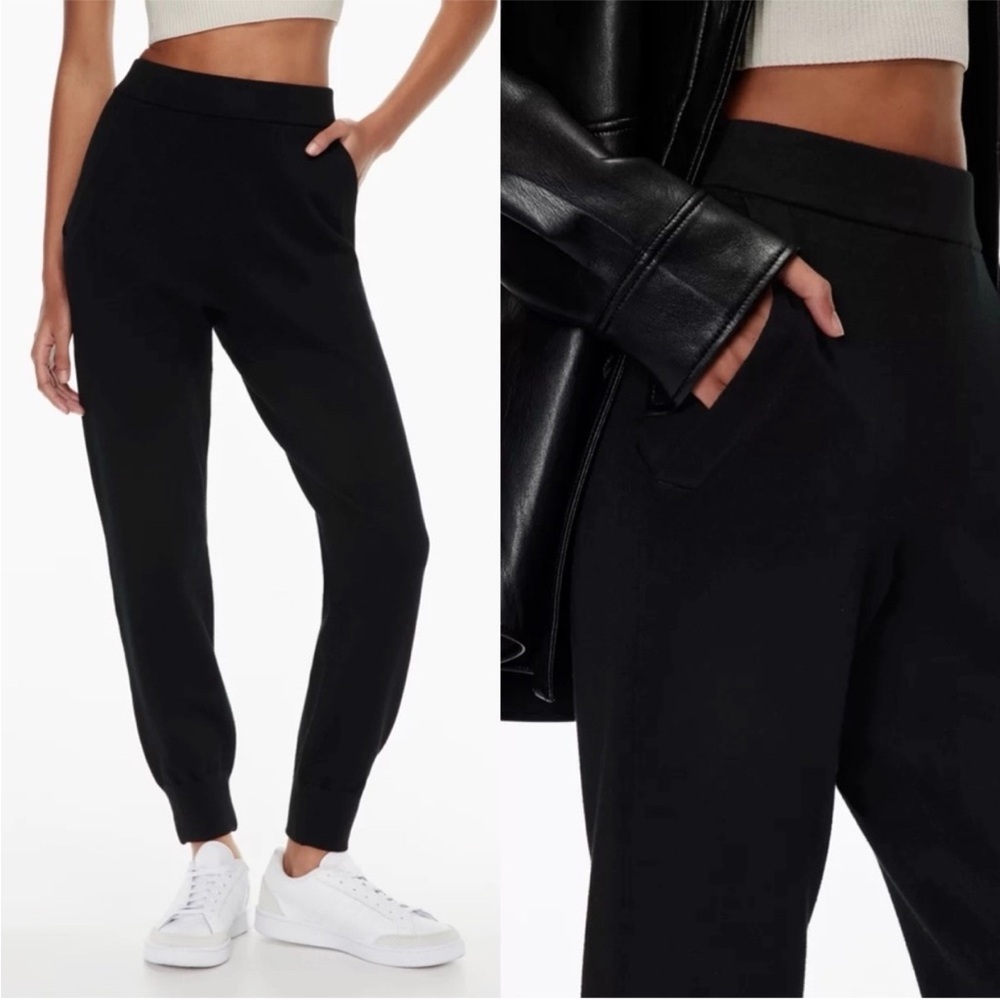 Aritzia Babaton Rodin Jogger in Black knit pants joggers size medium